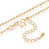 Brass Ball Chain Necklaces NJEW-N054-13G-2