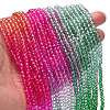 Transparent Painted Glass Beads Strands X1-DGLA-A034-T3mm-A03-2