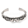 Tibetan Style Alloy Cuff Bangles BJEW-P337-02AS-2