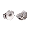 Rhodium Plated 925 Sterling Silver Friction Ear Nuts STER-L063-09P-6