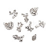  Tibetan Style Alloy Frog Shape Pendants & Rhinestone Settings TIBEP-TA0002-34AS-RS-19