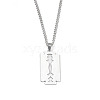 201 Stainless Steel Pendant Necklaces for Man NJEW-Q336-02C-P-1