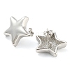 Rack Plating Brass Star Stud Earrings EJEW-P242-05P-2