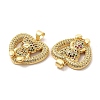 Brass Micro Pave Cubic Zirconia Pendants KK-A180-21G-3