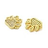Rack Plating Brass Micro Pave Clear Cubic Zirconia Connector Charms KK-O017-05G-2