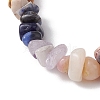 Natural Mixed Gemstone Chips Stretch Bracelets BJEW-JB11069-3