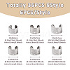 Kissitty 36Pcs 6 Style 304 Stainless Steel Cuff Earring Findings STAS-KS0001-18-16