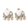 Elephant Alloy Enamel Pendants ENAM-B045-01LG-02-1