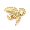 Rack Plating Brass Micro Pave Cubic Zirconia Pendants KK-E072-09G-3