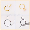 4Pcs 4 Styles Alloy Cuff Ring Findings FIND-CA0009-57-5