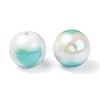 UV Plating Rainbow Iridescent Acrylic Beads OACR-F004-09F-3