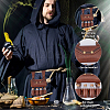 Rectangle PU Leather Medieval Waist Belt Bag with Belt and 4 Glass Potion Bottles AJEW-WH0752-296B-5