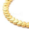 Alloy Heart Beaded Stretch Bracelet for Women BJEW-JB07722-01-4