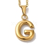 Vacuum Plating 201 Stainless Steel Necklaces NJEW-H033-01G-G-1