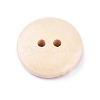 2-Hole Printed Wooden Buttons WOOD-E011-01-3