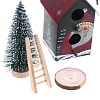 Wooden Stairs Miniature Ornaments PW-WG14056-01-4