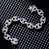 Hip-hop Alloy Micro Pave Cubic Zirconia Link Chain Bracelets for Women LS-KD4183-2-2
