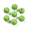 Opaque Solid Color Glass Beads GLAA-N007-8mm-A11-1
