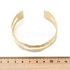 Rack Plating Brass Open Cuff Bangle for Women BJEW-A137-01G-5