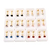 Square Glass Ear Fake Plugs EJEW-H105-24G-B-1