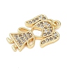 Rack Plating Brass Micro Pave Cubic Zirconia Pendants KK-H509-30G-2