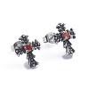 Retro 304 Stainless Steel Stud Earrings EJEW-L248-059AS-1