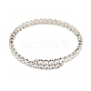 Rack Plating Brass Pave Clear Cubic Zirconia Open Cuff Bangles for Women BJEW-U004-02P-3