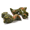 Natural Unakite Carved Healing Squirrel Figurines DJEW-D012-01D-2