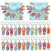 12Pcs 12 Colors Handmade Polymer Clay Sandy Beach Shoe Locking Stitch Marker HJEW-PH01561-7