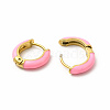 Ion Plating(IP) Enamel Hoop Earrings EJEW-G344-02G-06-2