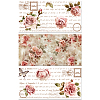 3 Sheets 3 Styles Flower PVC Waterproof Decorative Stickers DIY-WH0404-056-1