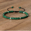 Synthetic Malachite Beaded Braided Bracelets QH4784-24-1