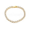 Brass Rhombus Clear Cubic Zirconia Cup Chain Necklaces for Women NJEW-U033-02G-4