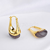 Brass Resin Hoop Earrings FS-WG9E07E-06-1