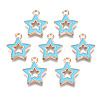 Alloy Enamel Pendants ENAM-S121-027C-1