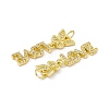 Rack Plating Brass Micro Pave Cubic Zirconia Pendants ZIRC-I061-04G-3