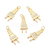 Eco-Friendly Brass Micro Pave Cubic Zirconia Pendants KK-K268-16G-1