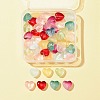 48Pcs 8 Colors Transparent Spray Painted Glass Beads GLAA-FS0001-52-1