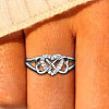 Alloy Rhinestone Plain Band Rings PW-WG28CFB-02-4