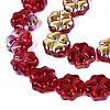 Baking Paint Electroplate Transparent Glass Beads Strands EGLA-Q136-04A-06-3