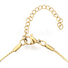 304 Stainless Steel Serpentine Chain Anklets X-AJEW-G024-10G-3