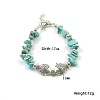 Synthetic Turquoise Chip & Alloy Beaded Bracelets for Women YV2517-1-3