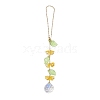 4Pcs 4 Colors Flower Shell Pearl Round Beaded Hanging Suncatchers HJEW-TA00292-4