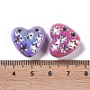 UV Plating Iridescent Acrylic Beads X-OACR-B021-06-3