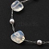 Opalite Nuggets Link Chain Necklaces NJEW-H041-06P-02-2