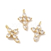 Brass Micro Pave Cubic Zirconia Pendants KK-B059-18G-3