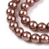 Baking Painted Pearlized Glass Pearl Round Bead Strands HY-Q003-4mm-92-3