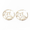 Brass Half Hoop Earrings KK-S356-145G-NF-1