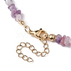 Natural Lilac Jade Chip Beaded Necklace NJEW-JN04616-04-5