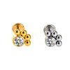 316L Surgical Stainless Steel & G23 Titanium Crystal Rhinestone Labrets for Women Men WG3A239-14-1